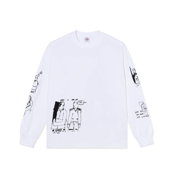 画像1: POLAR SKATE CO. " THE END LS TEE " - WHITE (1)