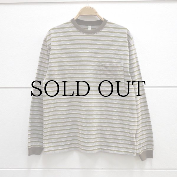画像1: NOROLL " UNEVENNESS LS TEE" - GREEN (1)