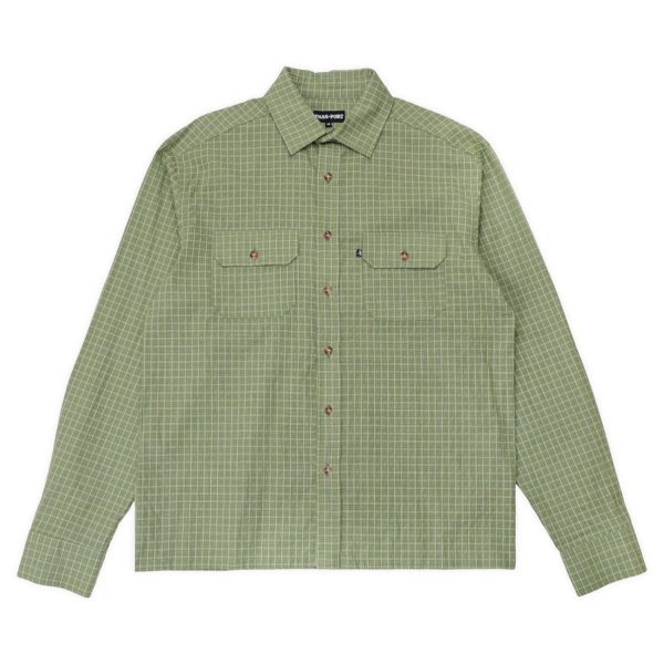 画像1: PASS~PORT " WORKERS CHECK LONG SLEEVE SHIRT " - SAGE (1)