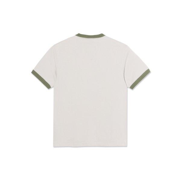 画像2: POLAR SKATE CO. " RINGER TEE " - PALE TAUPE / ARMY GREEN (2)