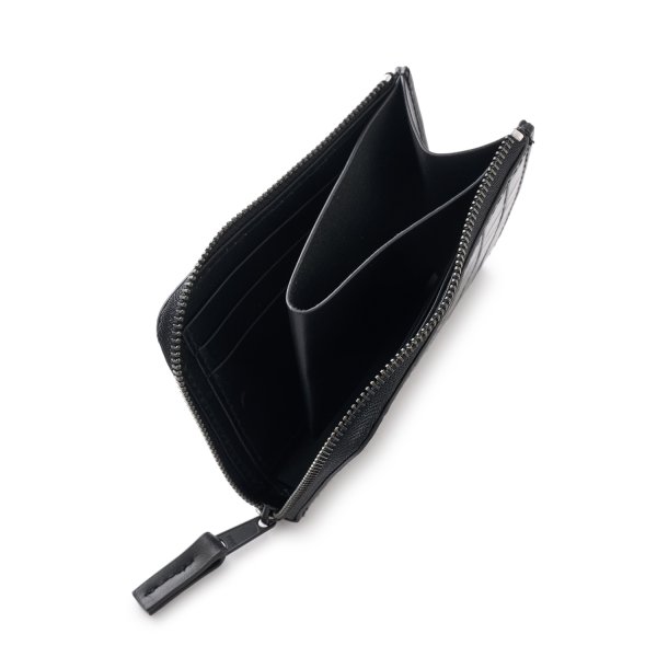 画像4: FTC " CROC LEATHER COMPACT WALLET " - BLACK (4)