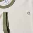 画像3: POLAR SKATE CO. " RINGER TEE " - PALE TAUPE / ARMY GREEN (3)