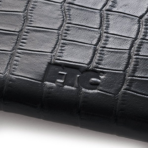 画像2: FTC " CROC LEATHER COMPACT WALLET " - BLACK (2)