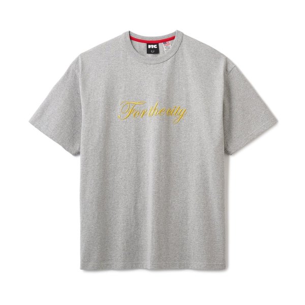 画像1: FTC " SCRIPT LOGO TEE " - GRAY (1)