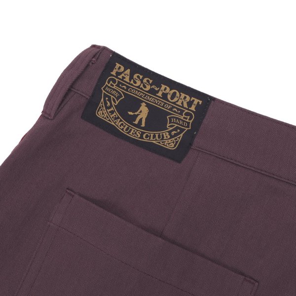 画像5: PASS~PORT " LEAGUES CLUB PANT " - SIDE STRIPE PLUM (5)