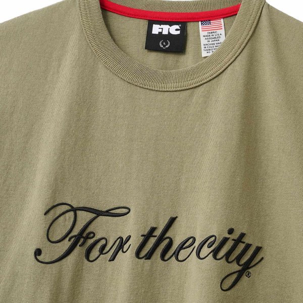 画像2: FTC " SCRIPT LOGO TEE " - OLIVE (2)