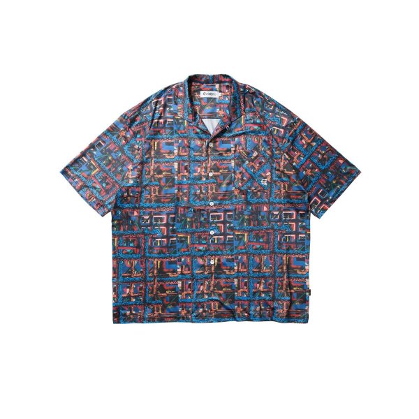 画像1: EVISEN " JULIEN OPEN SS SHIRT " - TURQUOISE (1)