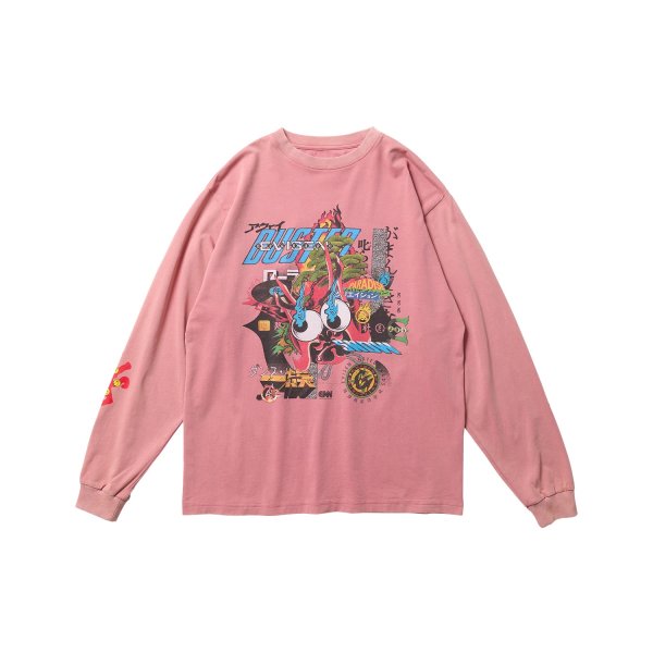 画像1: EVISEN  " BASTARD LS TEE " - PINK (1)