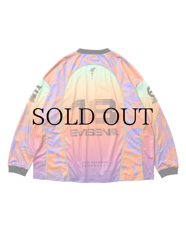 画像3: EVISEN " PHEASANT MOTO JERSEY " - ORANGE / PURPLE (3)