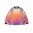 画像1: EVISEN " PHEASANT MOTO JERSEY " - ORANGE / PURPLE (1)