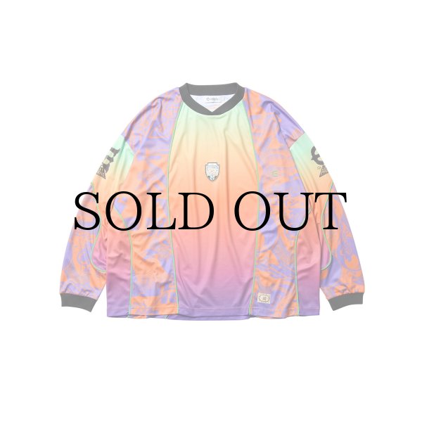 画像1: EVISEN " PHEASANT MOTO JERSEY " - ORANGE / PURPLE (1)