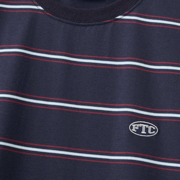 画像2: FTC "PUFF LOGO STRIPE RINGER TEE " - NAVY (2)