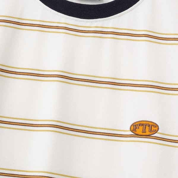 画像2: FTC "PUFF LOGO STRIPE RINGER TEE " - WHITE (2)