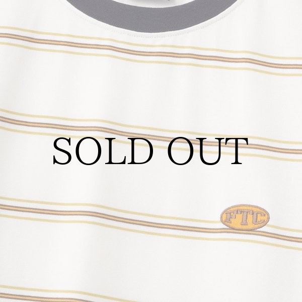 画像2: FTC "PUFF LOGO STRIPE RINGER TEE " - WHITE (2)