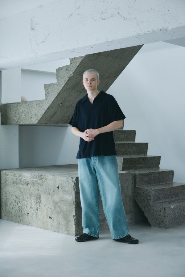 画像4: COMFORTABLE REASON " COMFORT PILE POLO " - NAVY (4)