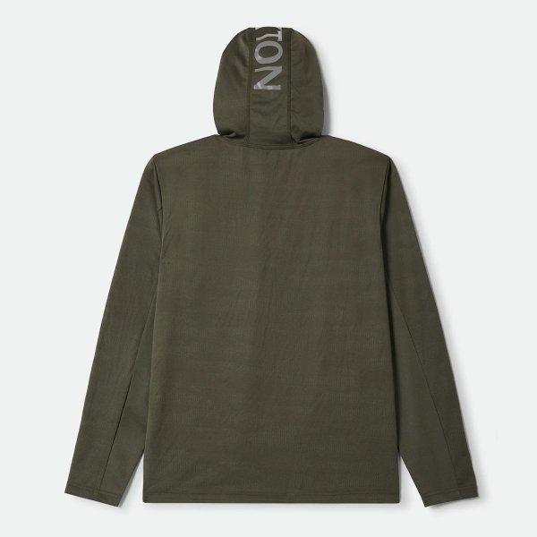 画像2: BRIXTON " JOURNEY LS SUN HOODIE " - OLIVE TIGER CAMO (2)