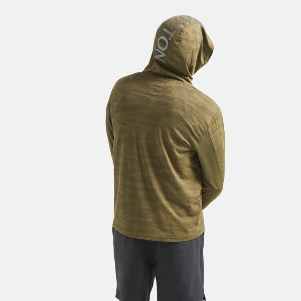 画像8: BRIXTON " JOURNEY LS SUN HOODIE " - OLIVE TIGER CAMO (8)