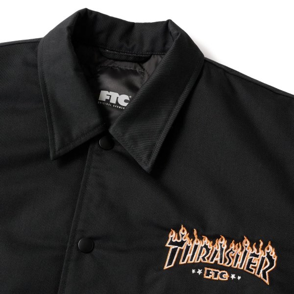 画像4: "FTC x THRASHER" COACH JACKET - BLACK (4)