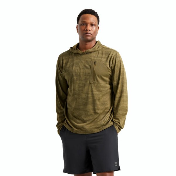 画像6: BRIXTON " JOURNEY LS SUN HOODIE " - OLIVE TIGER CAMO (6)