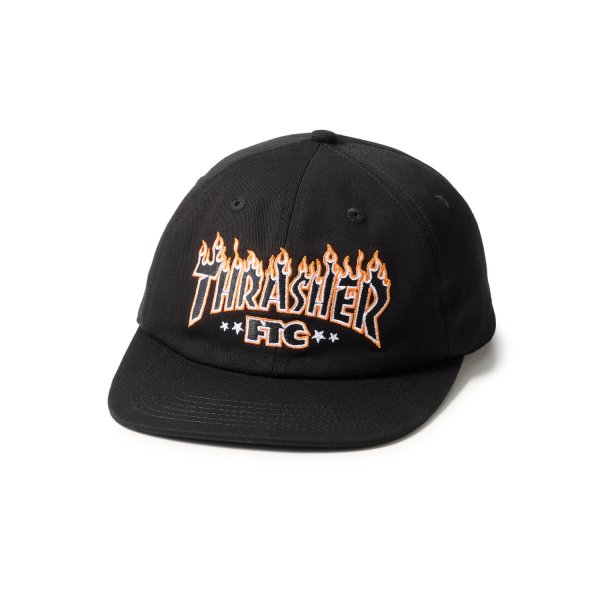 画像1: "FTC x THRASHER" LOGO 6 PANEL - BLACK (1)