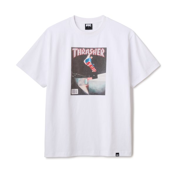 画像1: "FTC x THRASHER" COVER TEE - Artwork by Jack Curtin - WHITE (1)