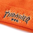 画像2: "FTC x THRASHER" LOGO BEANIE - ORANGE (2)