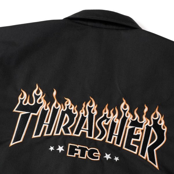 画像5: "FTC x THRASHER" COACH JACKET - BLACK (5)