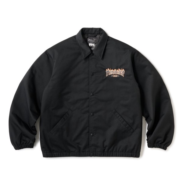 画像1: "FTC x THRASHER" COACH JACKET - BLACK (1)