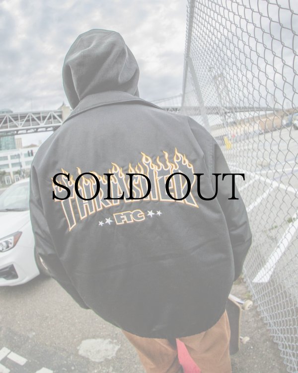 画像9: "FTC x THRASHER" COACH JACKET - BLACK (9)