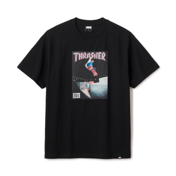 画像1: "FTC x THRASHER" COVER TEE - Artwork by Jack Curtin - BLACK (1)