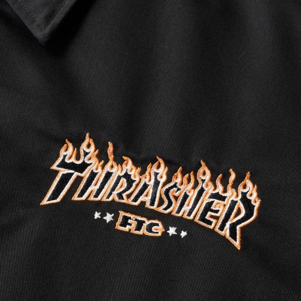 画像8: "FTC x THRASHER" COACH JACKET - BLACK (8)
