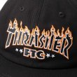 画像2: "FTC x THRASHER" LOGO 6 PANEL - BLACK (2)