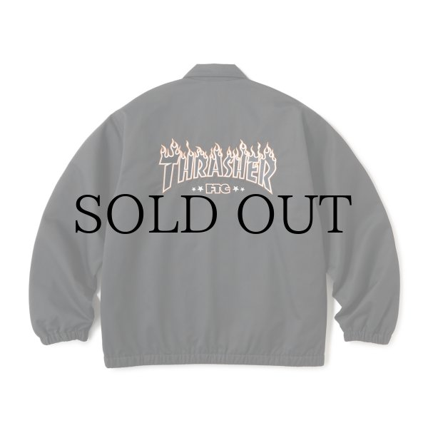 画像2: "FTC x THRASHER" COACH JACKET - BLACK (2)