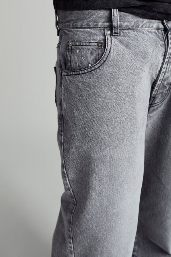 画像4: POP TRADING COMPANY " POP DRS DENIM PANTS " - LIGHT GREY DENIM (4)