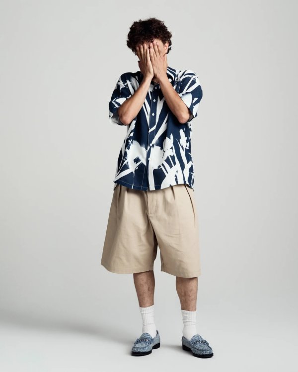 画像3: POP TRADING COMPANY " POP TULIP SHORTSLEEVE SHIRT " - NAVY (3)