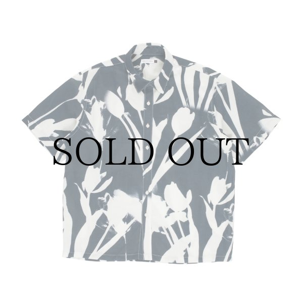 画像1: POP TRADING COMPANY " POP TULIP SHORTSLEEVE SHIRT " - NAVY (1)