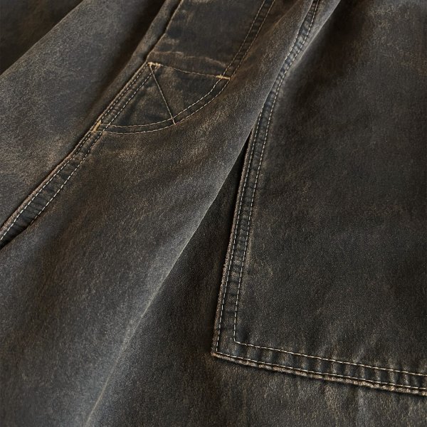 画像4: COMFORTABLE REASON " BOTANICAL WAX AGING SHORTS " - ACID BROWN (4)