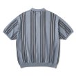 画像2: FTC " STRIPE KNIT POLO " - SLATE (2)