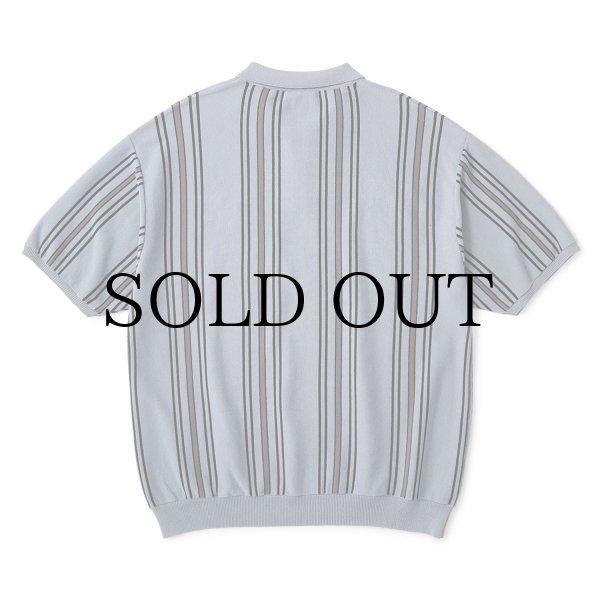 画像2: FTC " STRIPE KNIT POLO " - SLATE (2)