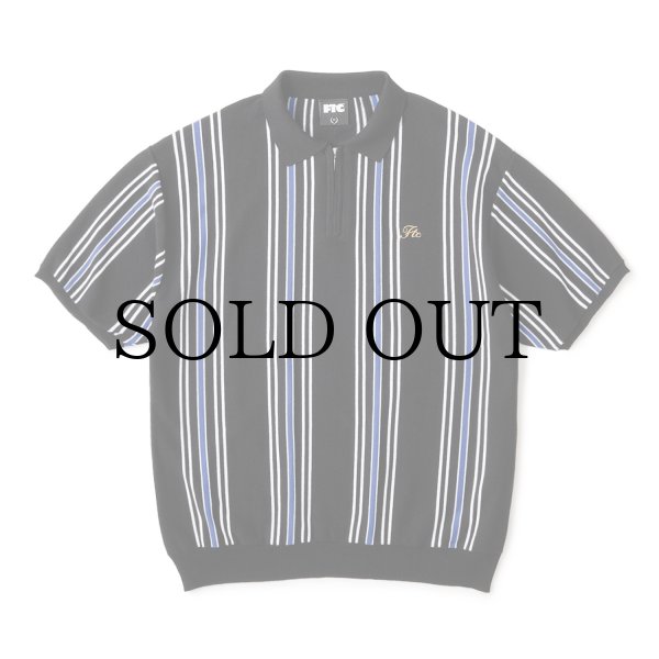 画像1: FTC " STRIPE KNIT POLO " - BLACK (1)