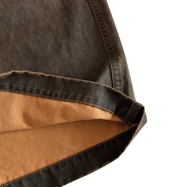 画像3: COMFORTABLE REASON " BOTANICAL WAX AGING SHORTS " - ACID BROWN (3)