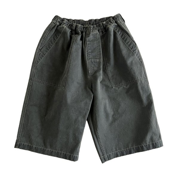 画像1: COMFORTABLE REASON " BOTANICAL WAX AGING SHORTS " - RUST GREEN (1)