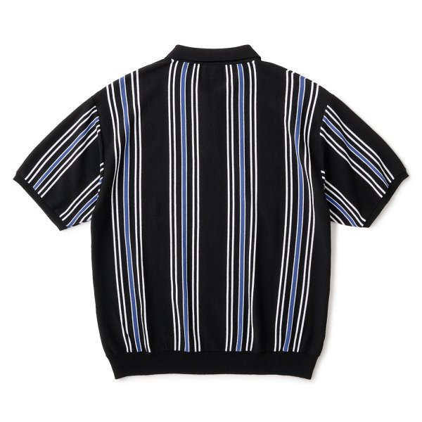 画像2: FTC " STRIPE KNIT POLO " - BLACK (2)