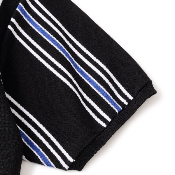 画像5: FTC " STRIPE KNIT POLO " - BLACK (5)