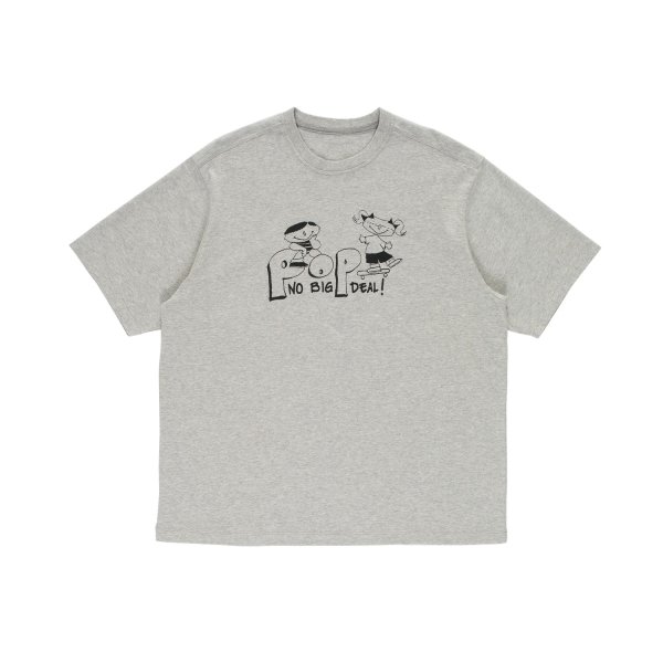 画像1: POP TRADING COMPANY " POP NO DEAL TEE " - HEATHER GREY (1)