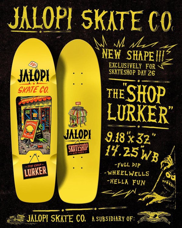 画像7: ANTI HERO " JALOPI SKATE CO. SHOP LUKER CAPSULE " - 9.18" x 32" / new shape (7)