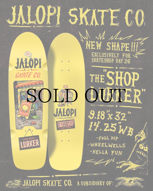 画像7: ANTI HERO " JALOPI SKATE CO. SHOP LUKER CAPSULE " - 9.18" x 32" / new shape (7)