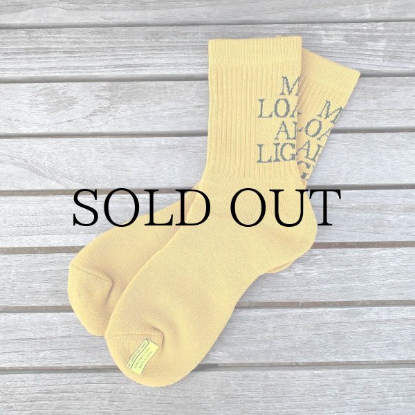 画像1: MY LOADS ARE LIGHT " TEXT / M.L.A.L / Organic Cotton " - MUSTARD / REGULAR (1)