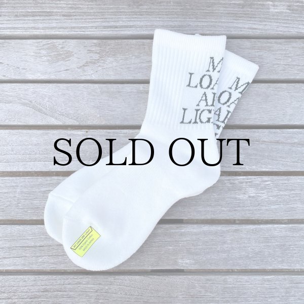 画像1: MY LOADS ARE LIGHT " TEXT / M.L.A.L / Organic Cotton " - WHITE / SMALL (1)