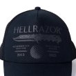 画像3: HELLRAZOR®︎ MOZYSKEY COLLECTION " DTA TRUCKER CAP " - BLACK/BLACK MESH (3)